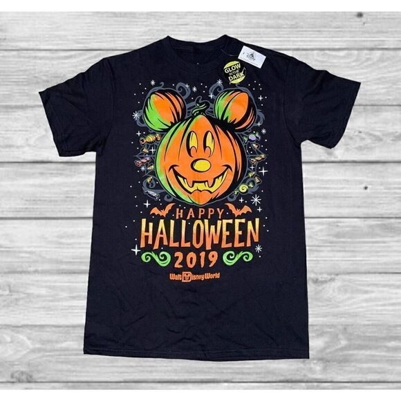 Disney 2019 Glow In Dark Mickey’s Not So Scary Halloween Party T-Shirt Men's S - Picture 1 of 5